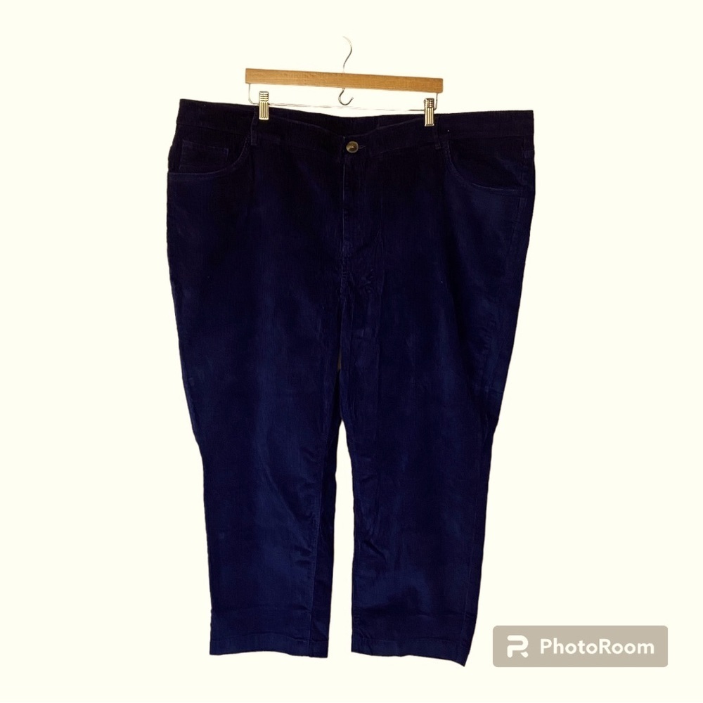 Isaac Mizrahi Live! Corduroy Navy Blue Plus Size Pants NWOT